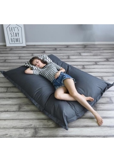 Novahub Yıkanabilir Düz Renk Fasulye Torbası Kapak 100x140 Cm Kanepe Slipcover Oturma Odası Dekor Kahve Kahve