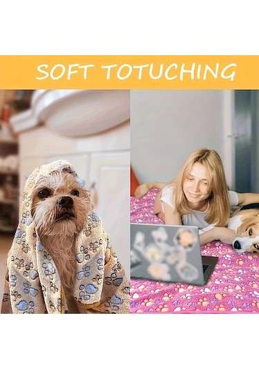 Honeybeeshop 6 Parça Ultra Yumuşak Flanel Pet Battaniyesi Mixed Color 29.92x40.94 Inch Tüm Boyutlarda Kedi Ve Köpekler İçin
