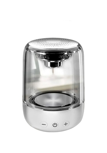 Suofeng C7 Taş Beyaz Bluetooth Hoparlör 5.0 - 7 Renkli Işık, Tws Stereo Ses, Taşınabilir, Usb Şarjlı, Dışarıda Kullanım