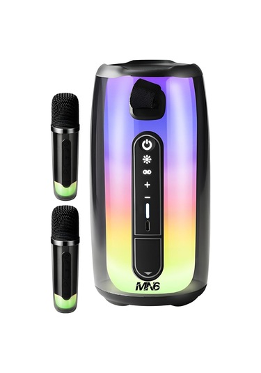 Pluse 7 Mikrofonlu Ses Bombası/yankısız Kablosuz Mik/10 Saat Oynatma/15w 1/2 Mikrofonlu Hoparlör