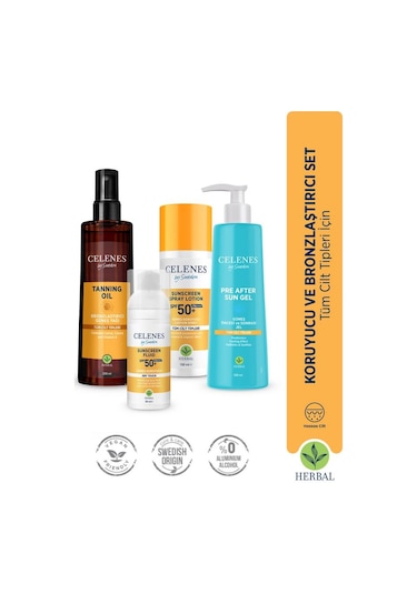 Celenes Koruyucu ve Bronzlaştırıcı Set