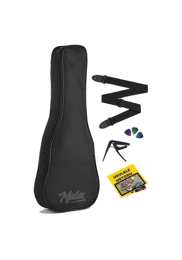 Midex Cs-24a Concert Ukulele Kılıfı Askı Capo Pena