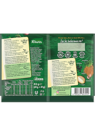 Knorr Köfte Harcı Anne Köftesi Tadında 2 Kullanımlık 3 x 82 G