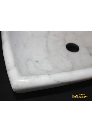 Muğla Kristal Beyaz Köşeli Dizayn Lavabo