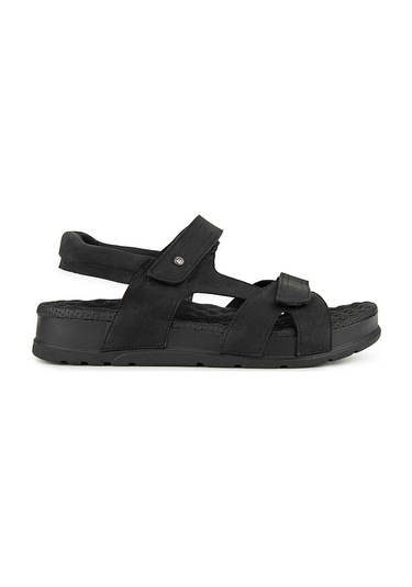 Muya Sagrado Anatomik Taban Topuk Dikeni Erkek Sandalet Siyah