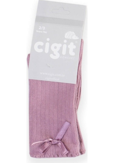 Cigit Çocuk Diz Altı Kız Çorap 2-9 Yaş Gül Kurusu Gül Kurusu