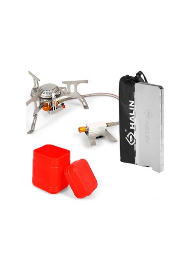 Yuntech01 3500w Çıkarılabilir Kamp Ocağı + Alüminyum Çelik Rüzgar Engelleyici Seti - Taşınabilir, Isı Dayanıklı, Ayarlanabilir Kontrol Valfiyle Piknik Ve Doğa Seyahatleri İçin Çok Renkli