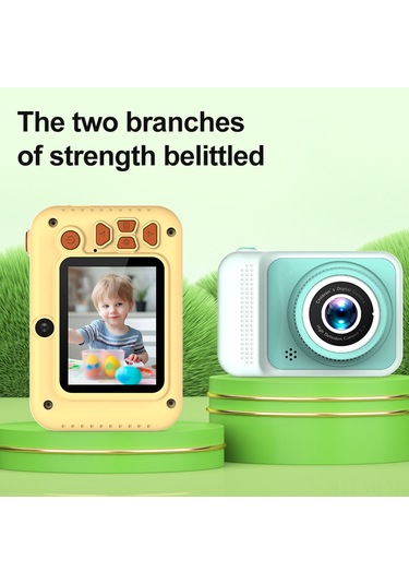 Vkemall Mavi Çocuklar İçin 1080p Dijital Fotoğraf Makinesi - 20mp Çift Kameralı, 2.0" Ips Ekran, 4x Zoom, Dahili Pil,  si