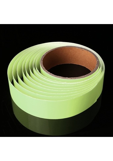 Novahub Yeşil Işıklı Bant Duvar Stickerı, 5cm X 10m, Karanlıkta Parlayan Fotolüminesan Bant