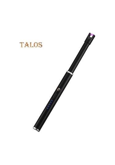 Novahub Siyah Mum Ateşleyici Ateşleme Çubuğu Rüzgar Geçirmez Kompakt Boyut Taşınabilir Elektrikli Şarj Edilebilir Alevsiz Darbe Ateşleyici Kamp Siyah Siyah