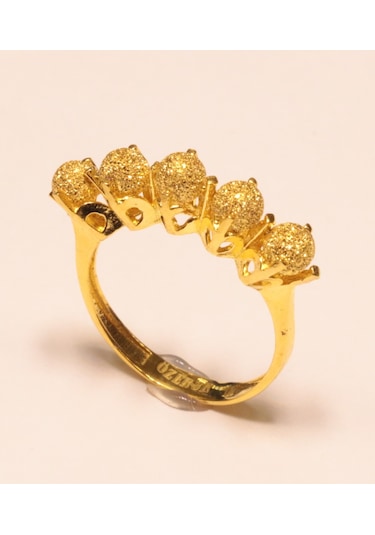 Altın Taşsız Beş Top Yüzük Guler1002772-17