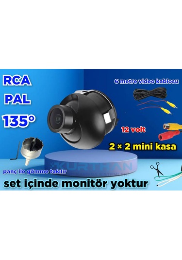 19 Mm Mini Araç Görüş Kamerası Ön Yan Veya Arka Kullanıma Uyumlu