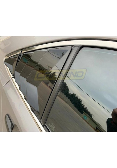 Toyota Corolla Uyumlu Kelebek Cam Vizörü Piano Black 2019-2021