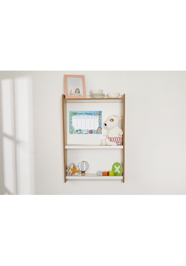 Minera Çok Amaçlı Duvar Çocuk Odası Montessori Kitaplık Ünitesi Ahşap
