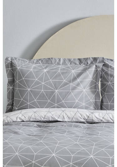 Karaca Home Colby Gri %100 Pamuk Çift Kişilik Nevresim Takımı 200.22.08.0030 Gri