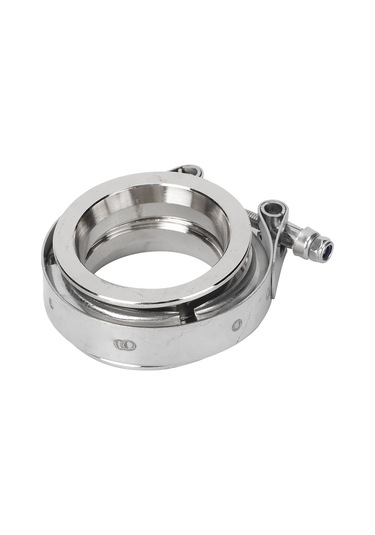 Reedark Otomobil Egzos Borusu 304 Paslanmaz Çelik V Tipi Klips Flanş Seti 2.5 İnç 63mm - Güçlü Bağlantı, Kolay Kurulum, Evrensel Uyum