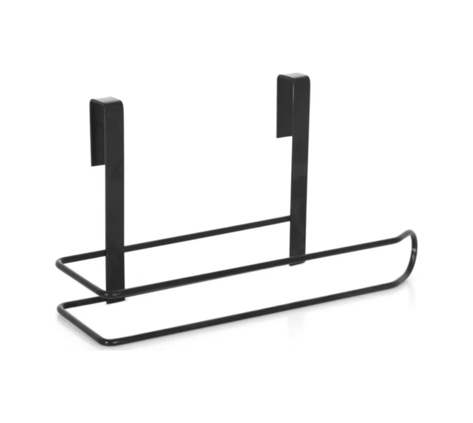 Siyah Metal Tel Kağıt Havluluk Kapı Arkası Askılı, Pratik Ve Şık Tasarım Siyah