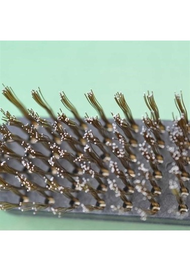 Buffer Metal Tel Fırça Plastik Saplı Pas Kir Sökme Temizleme Fırçası Mavi