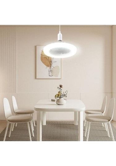 Flybuy Yatak Vantilatörü Uzaktan Tavan Oturma Odası Odası Mutfak Lambası Kumanda Kısılabilir Işık İle İçin Fan E27 E27 Celing Akıllı Cb Beyaz