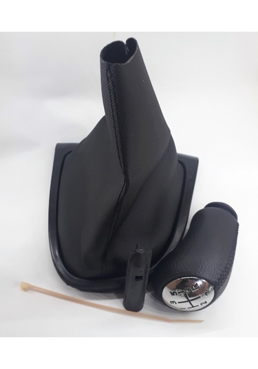 Renault Clio 4 Vites Topuzu Ve Vites Körüğü (Siyah Deri & Siyah D