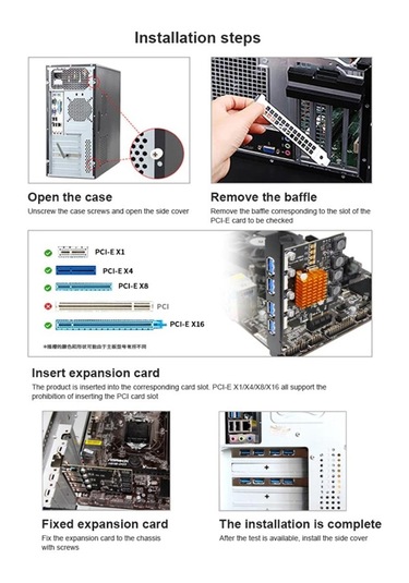 7 Port Usb 3.0 Pci-e Express Kart Hub Çoklayıcı Çoğaltıcı