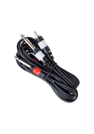 2 Rca + 2 Mono Gitar Jack 3 Metre Kablo