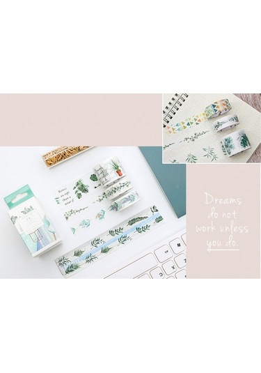 Pazly 4 Rulo 3 Genişlik Washi Bant Seti - Dekoratif Maskeleme Bandı El Sanatları İçin: Scrapbooking, Planlayıcı, Hediye