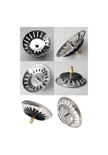 Çöpmak Paslanmaz Evye Mutfak Lavabo Sifonu Gider Metal Tıpa Süzgeci