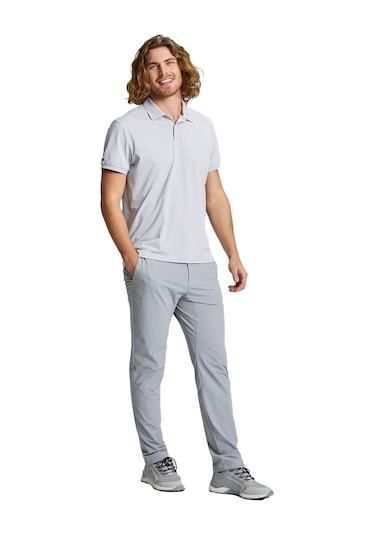 Slam Slam Tech Pique Polo Ss Erkek Gri Tişört W04 Gri