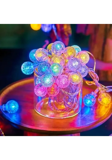 20 Led Kristal Top Rgb Pilli