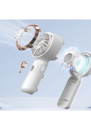 Mini Usb Şarj Edilebilir Pil İle Çalışan 3 Hızlı Fan Kırmızı