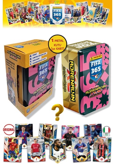 Panini Fifa 2026 Metal Kutulu Futbolcu Kartları 24 Core 4 Le 1 Coin 1 Golden Kart - Siyah Pembe