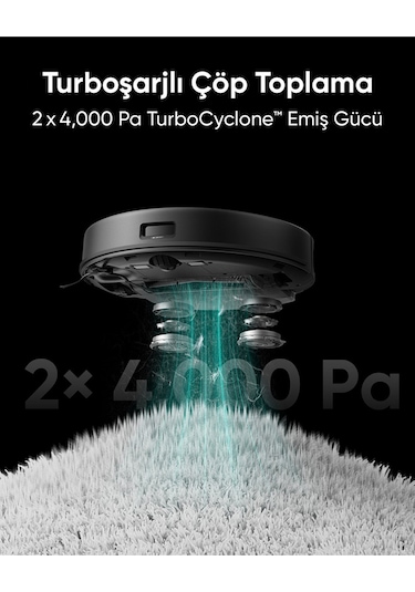 Anker Eufy Clean X8 Pro T2266 Akıllı Robot Süpürge Siyah