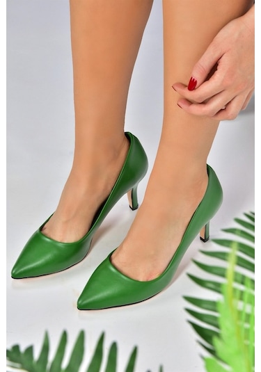 Fox Shoes Yeşil İnce Topuklu Kadın Stiletto L253970009