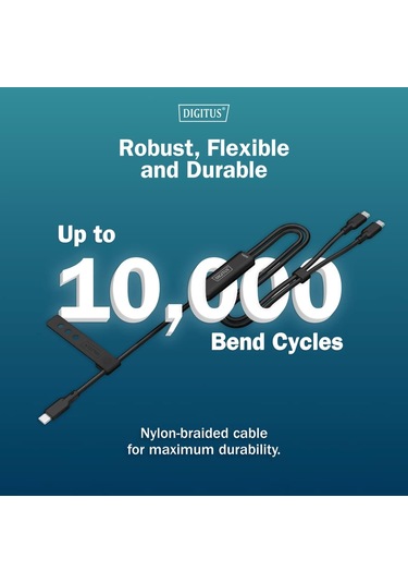 Dıgıtus Usb-c 2in1 Şarj Kablosu, 140w, 1,8 M