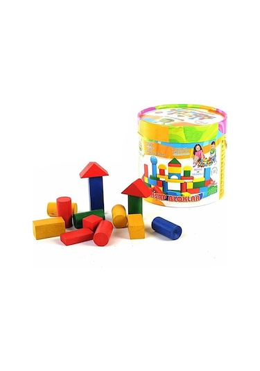 Woodoy 60 Parça Kovalı Büyük  Bloklar