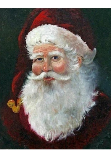 5d Elmas Boyama Noel Baba Tam Yuvarlak Matkap Noel Süslemeleri Çapraz Dikiş 30x40cm