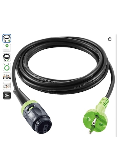 Festool H05 Rn-f/7,5 Siyah Plug-ıt Kablo 7,5 Mt. 489661