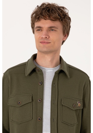 U.s. Polo Assn. Erkek Haki Gömlek Örme 50316673-vr027 Haki