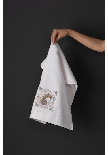 Varol %100 Microcotton Üst Kalite Havlu Seti Burç Nakışlı Kova-standart Kova Diğer