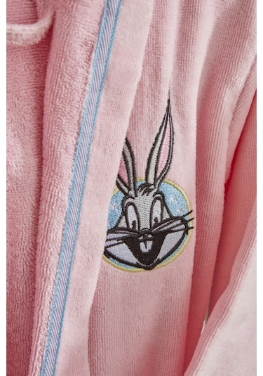 Karaca Home Looney Tunes Bugs Bunny Kapüşonlu Bornoz 4/6 Yaş 203.12.01.0009 Pembe