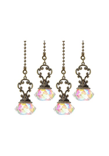 Szypzstore 8 Adet Yapay Kristal Tavan Vantilatörü Çekme Zincirleri Zincir Uzatma Konnektörü İle Işık Masa Lambası Için 2fpwjx Yeşil