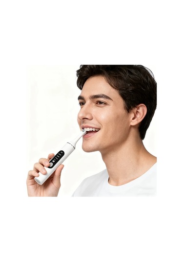 Willowhaven 5 Başlıklı Şarj Edilebilir Diş Arası Temizleyici Led Işıklı 5 Hızlı Usb Diş İpi Beyaz