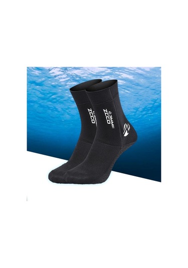 Agoodshop Neopren Wetsuit Çoraplar Plaj Su Sıcak Kum Koruma Çorapları Siyah Xl Için