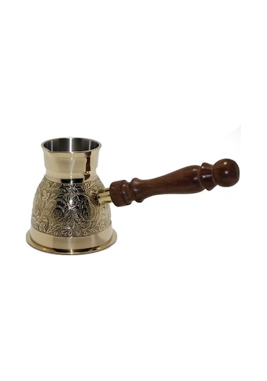 Büro Ev Ofis Kahve Keyfi İçin 10cm Pirinç Stil Dekoratif Cezve