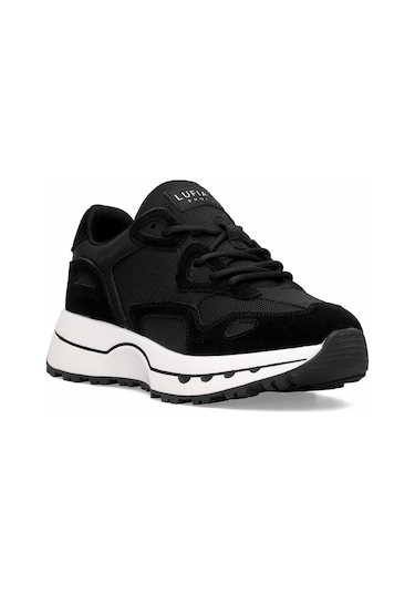Lufian 112230268 Graham Erkek Hakiki Deri Klasik Sneaker Siyah Siyah