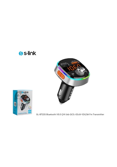 S-Link Sl-Bt235 Rainbow Bluetooth V5 Led Ekran Usb+Tf Çift Usb