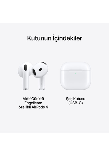 Apple AirPods 4 ANC MXP93TU/A Bluetooth Kulak İçi Kulaklık (Apple Türkiye Garantili)