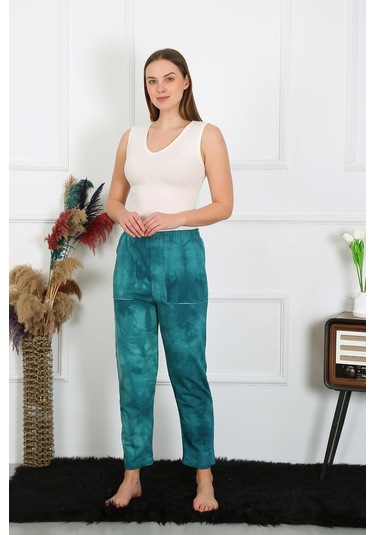 Akbeniz Kadın Pamuk Cepli 3 İplik Alt Eşofman Turkuaz 27510-turkuaz Turkuaz