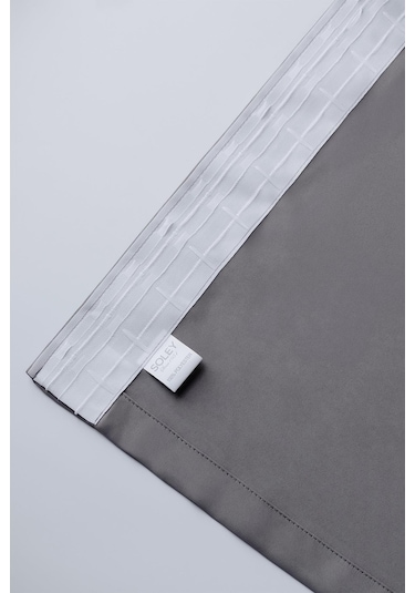 Lunet 140x270 Cm 2 Adet Blackout Fon Perde Gri